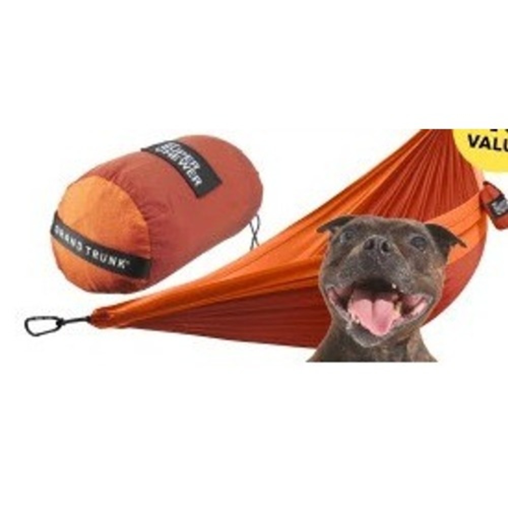 Grand Trunk Hammock Rust Orange Parachute Nylon 400lb Limit Camping Beach Travel